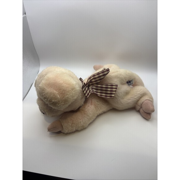 Vintage A&A Plush Flopsies Collection Bean Filled Pink Pig Stuffed Animal - Picture 5 of 6